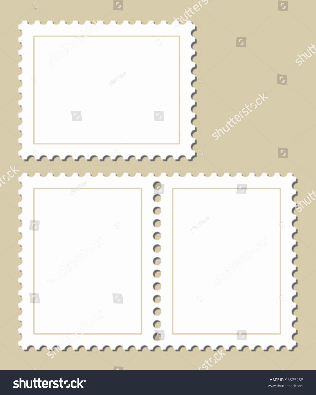 Blank Stamp Template Awesome Blank Stamp Template Stock Vector Illustration