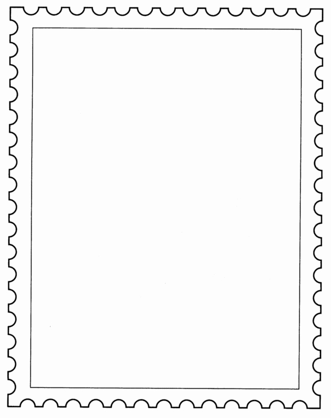 Blank Stamp Template Elegant Bluebonkers Blank Postage Stamp Coloring Page Do It