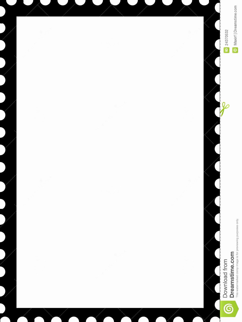 Blank Stamp Template Fresh Blank Open Stamp Portrait Template Black White Stock