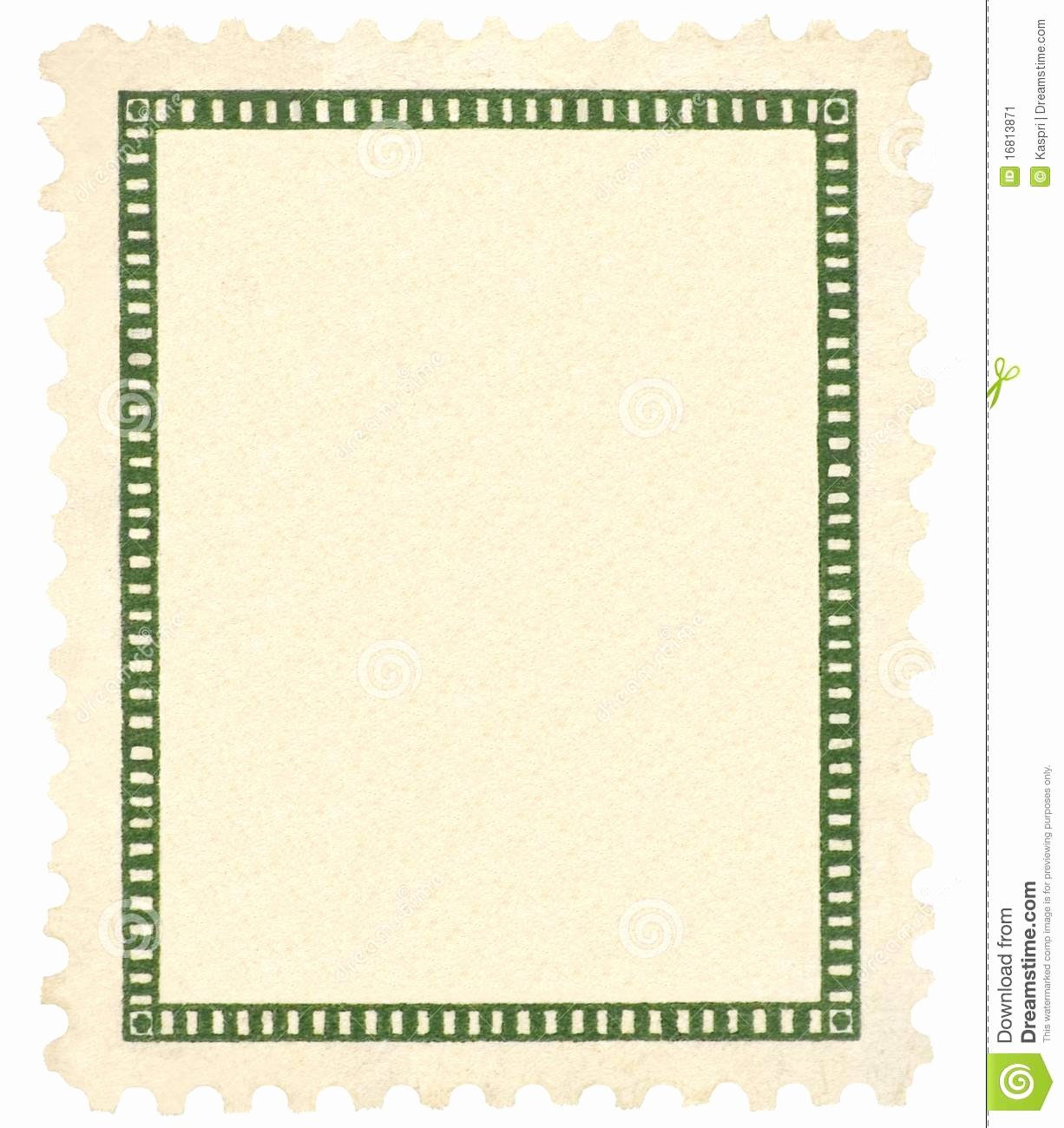 Blank Stamp Template Fresh Blank Vintage Postage Stamp Green Vignette Macro Stock