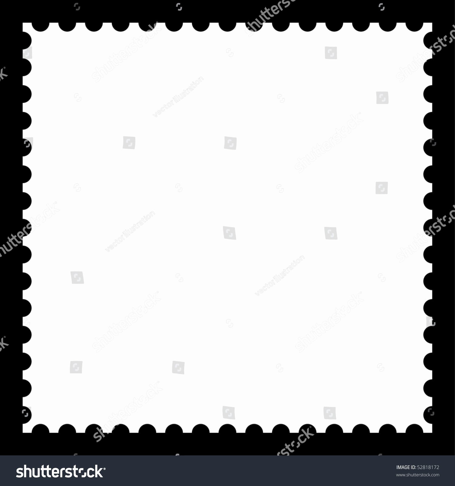 Blank Stamp Template Fresh Matted White Blank Postage Stamp Shadow Stock Vector