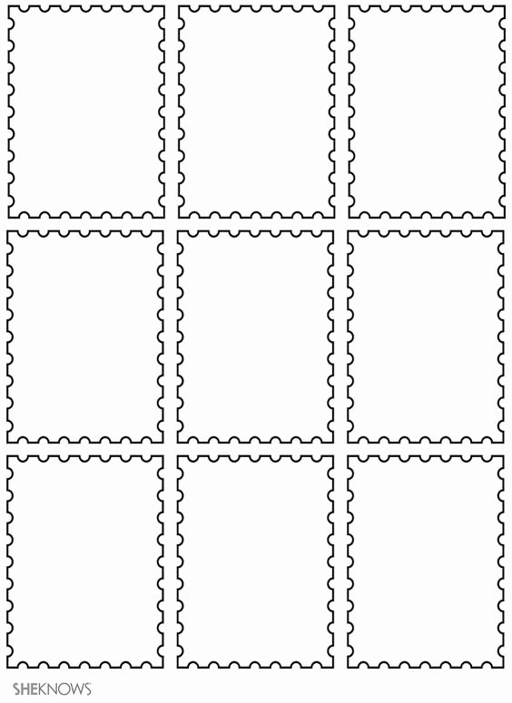 Blank Stamp Template Inspirational Craft Templates for Kids Postage Stamp