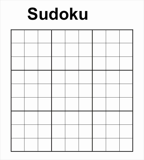 Blank Sudoku Grid Printable Awesome Prinable Sudoku Templates – 15 Free Word Pdf Documents