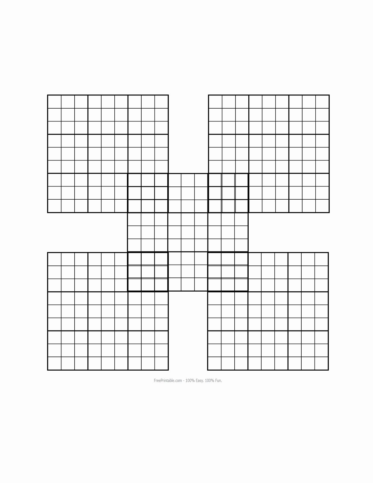 Blank Sudoku Grid Printable Lovely Blank Sudoku form Print