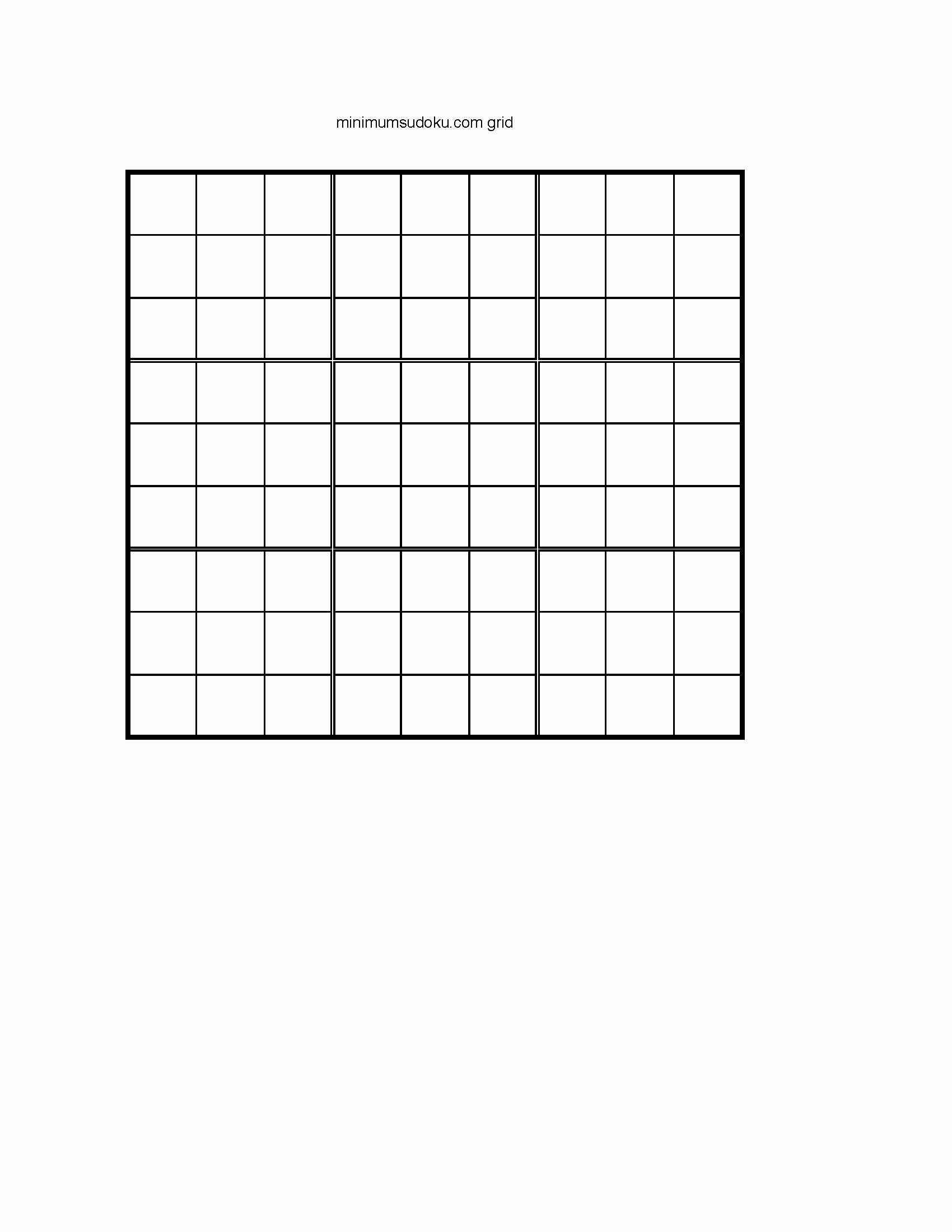 Blank Sudoku Grid Printable New Minimum Sudoku