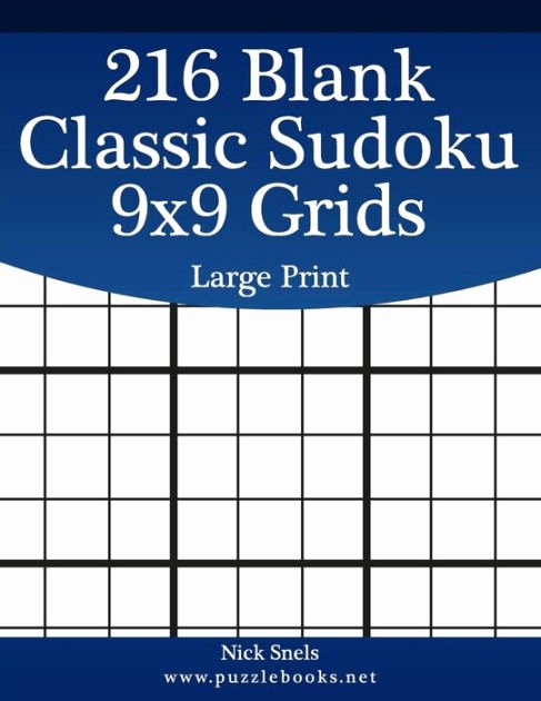 Blank Sudoku Grid Printable Unique 216 Blank Classic Sudoku 9x9 Grids Print by Nick