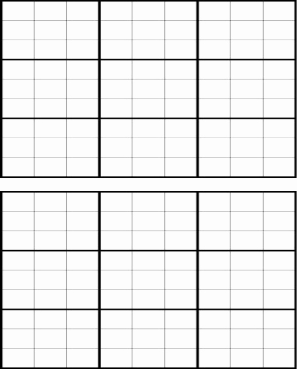 Blank Sudoku Grid Printable Unique Download Blank Sudoku Grid for Free formtemplate