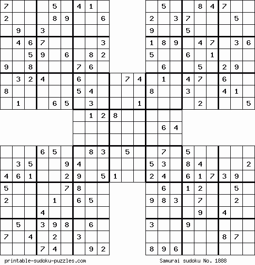 Blank Sudoku Grid Printable Unique Free Printable Samurai Sudoku Puzzles