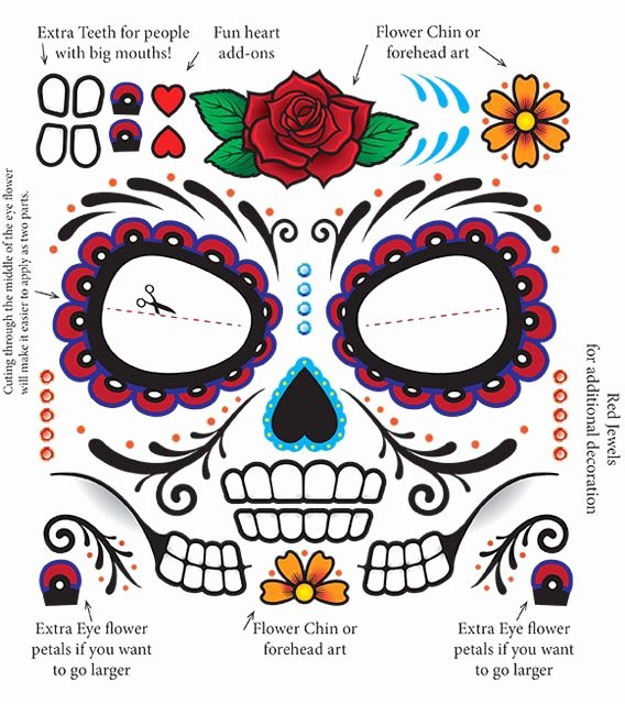 Blank Sugar Skull Template Elegant 1026 Best Images About All Hallows Eve Printables On