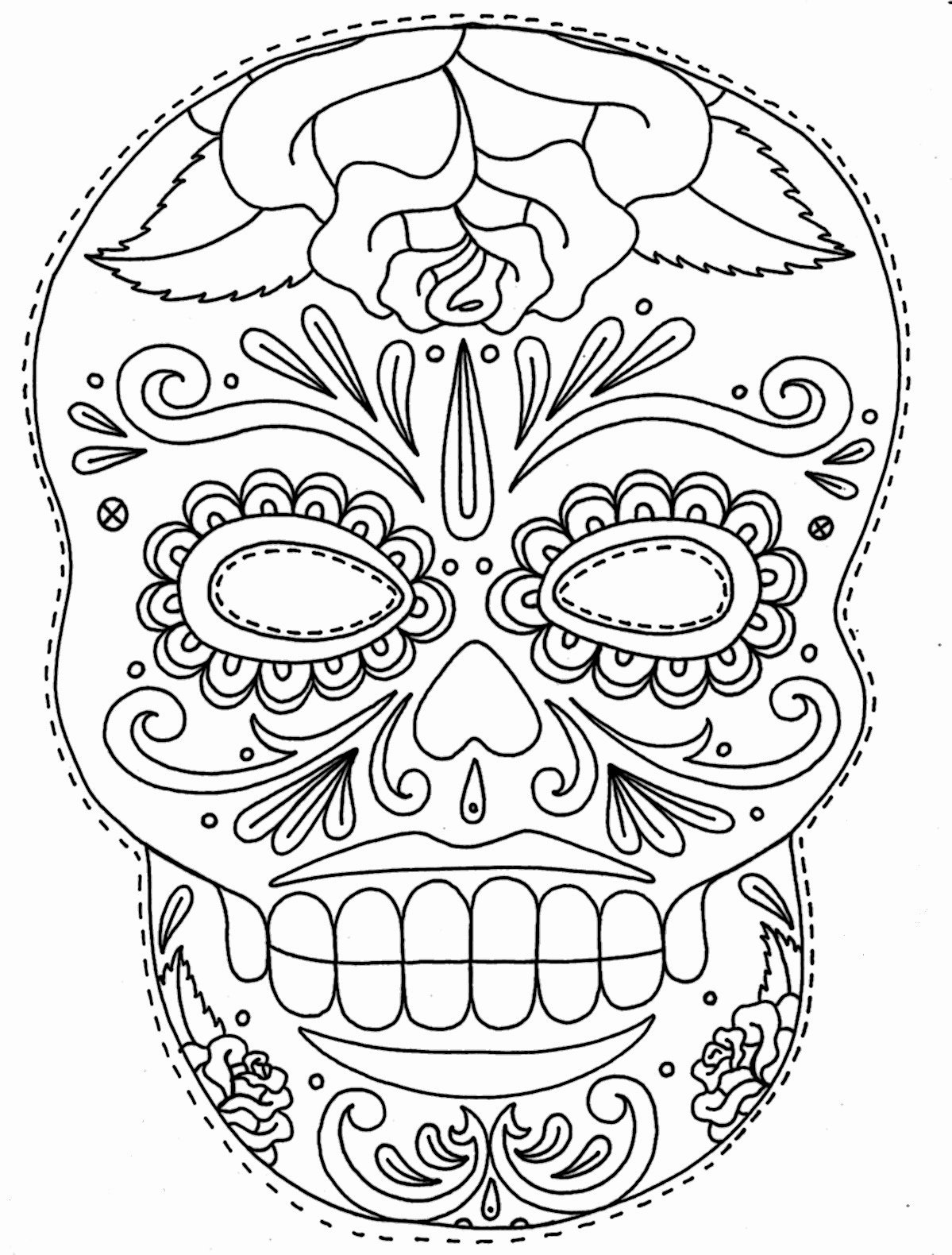 Blank Sugar Skull Template Luxury Tattoos Book 2510 Free Printable Tattoo Stencils Skulls