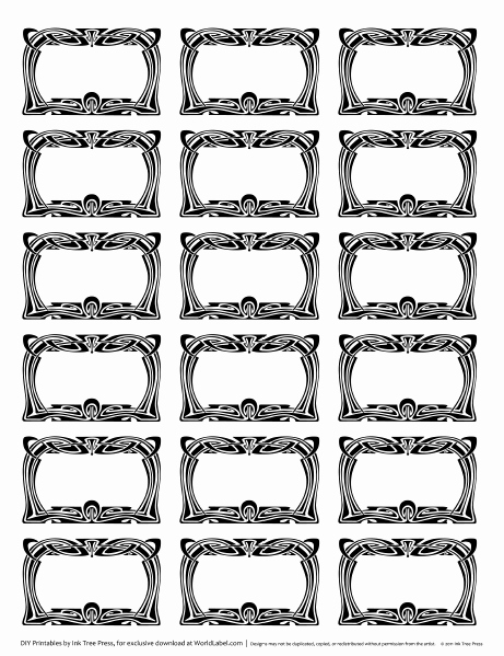 Blank Tags Printable Elegant Spice Jar Labels by Ink Tree Press