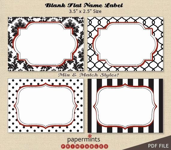 Blank Tags Printable Fresh Printable Blank Name Labels for Dessert Table Holiday Tag