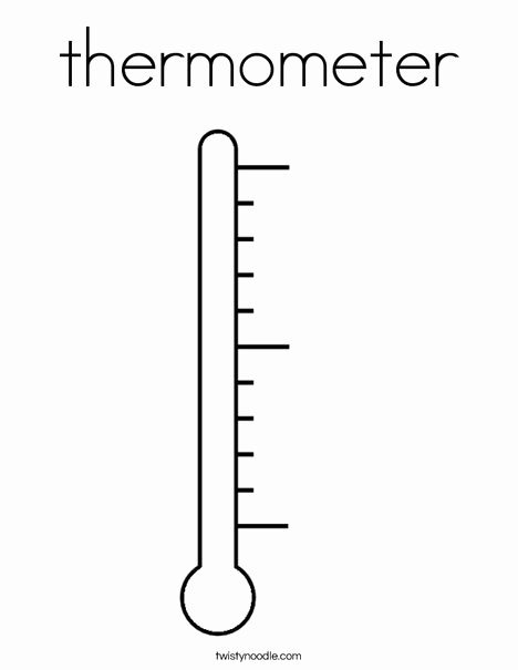 Blank thermometer Image Awesome thermometer Coloring Page Twisty Noodle