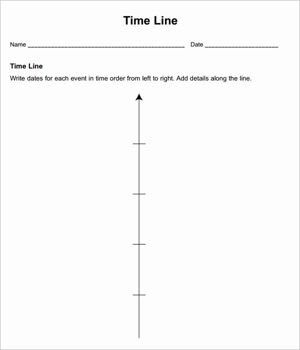 Blank Timeline Worksheet Pdf Awesome Sample Blank Timeline Template 4 Free Documents