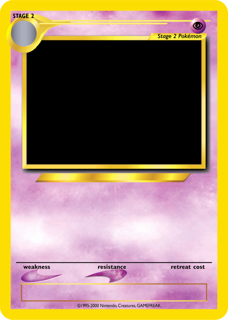 Blank Trading Card Template Beautiful Pokemon Tcg Blanks Neo Jumbo Stage 2 by Icycatelf On