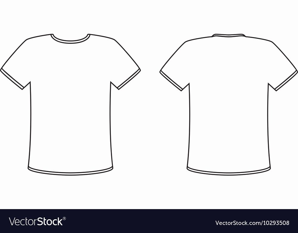 Blank Tshirt Template Lovely Blank Front and Back T Shirt Design Template Set Vector Image