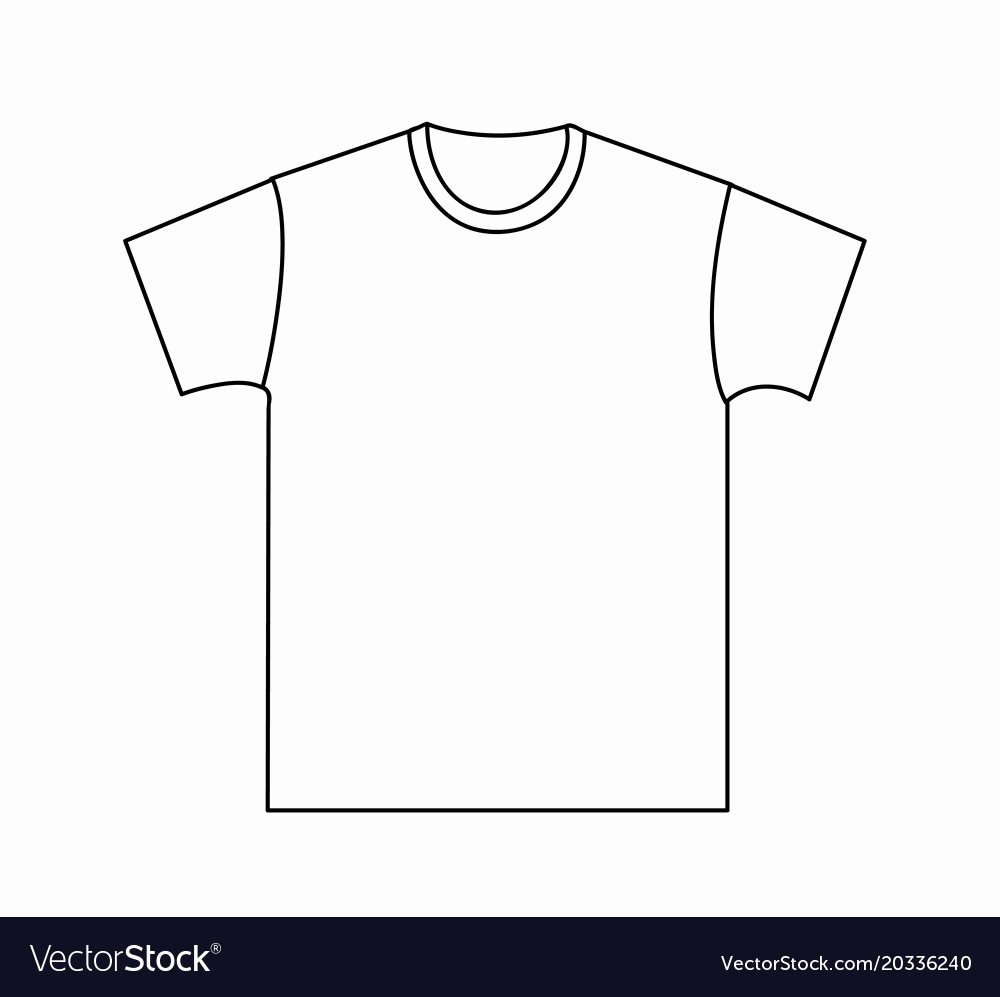 Blank Tshirt Template Unique Blank T Shirt Template Royalty Free Vector Image