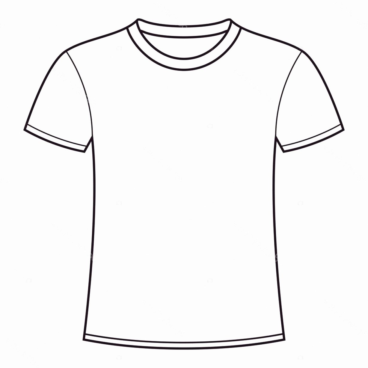 Blank Tshirt Template Unique Stock Illustration Blank T Shirt Template