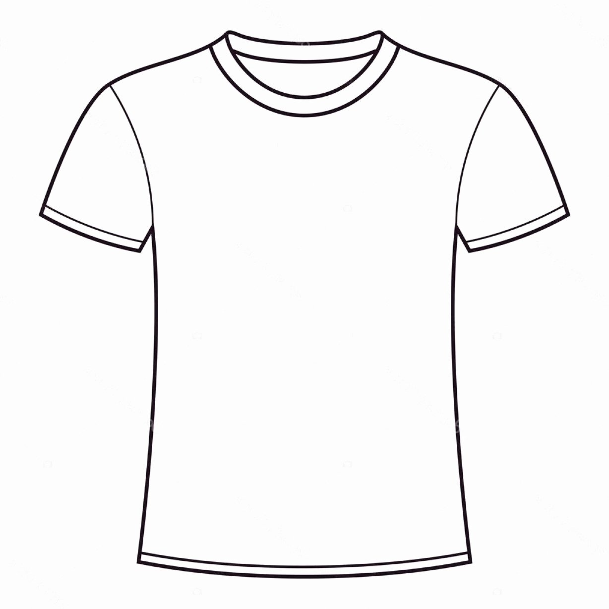 Blank Tshirt Template Unique Stock Illustration Blank T Shirt Template