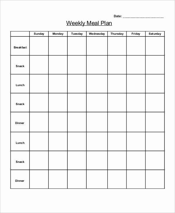 Blank Weekly Menu Best Of 12 Menu Planner Samples &amp; Templates