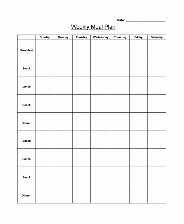 Blank Weekly Menu Elegant 20 Menu Samples