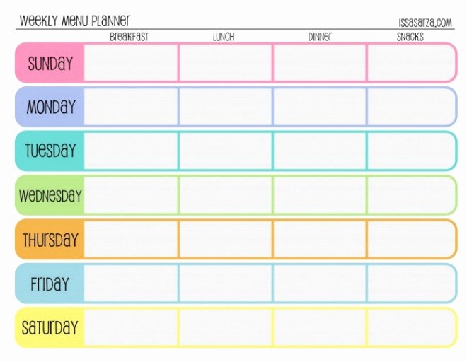 Blank Weekly Menu Fresh Weekly Menu Planner Free Printable – Tip Junkie