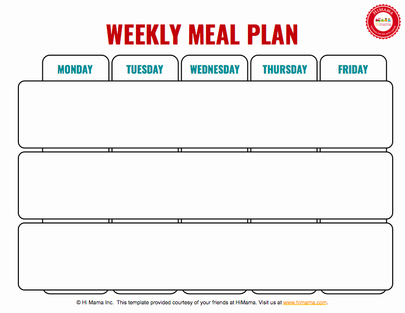 Blank Weekly Menu Template Awesome Himama Daycare Menu Template Child Care Weekly Menu