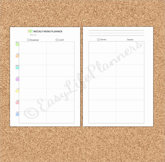 Blank Weekly Menu Template Best Of Sample Blank Menu Template 21 Download In Pdf Psd Eps