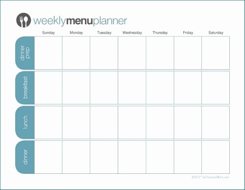 Blank Weekly Menu Template Elegant to Print Tpm E Week Menu Planner the Peaceful Mom