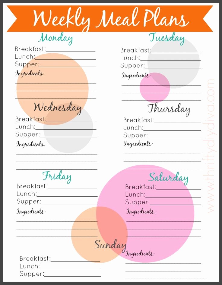 Blank Weekly Menu Template Lovely Best 25 Meal Planning Templates Ideas On Pinterest