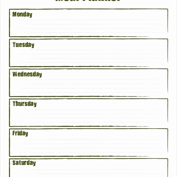 Blank Weekly Menu Template Luxury Weekly Meal Planner – 10 Free Pdf Psd Documents Download