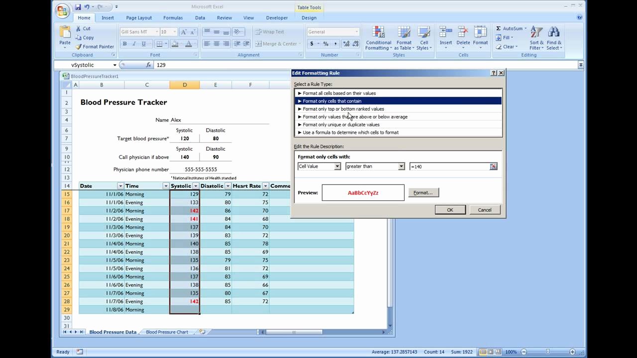 Blood Pressure Log Excel Beautiful Microsoft Excel Blood Pressure Tracker Template