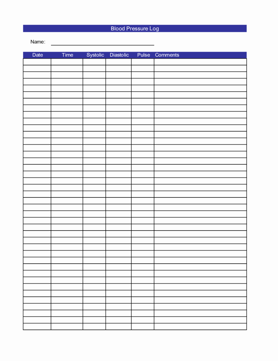 Blood Pressure Log Excel Inspirational Blood Pressure Log Printable Healthy Blood Pressure