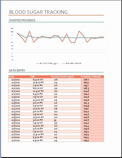 Blood Sugar Log Template Excel Elegant Ms Excel Blood Sugar Tracker