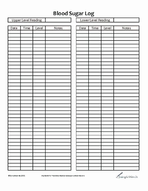 Blood Sugar Log Template Excel Lovely Gestational Diabetes Log Sheet and Blood Glucose