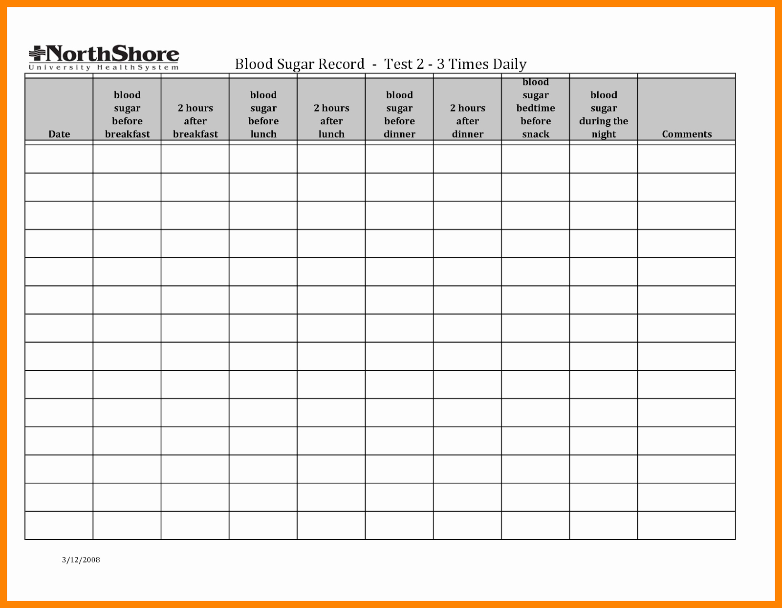 Blood Sugar Log Template Excel New Blood Sugar Log Template In Pdf format Excel Template