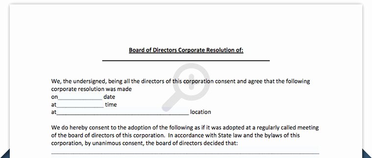 Board Of Directors Resolution Inspirational Board Resolution Free Board Of Directors Resolution