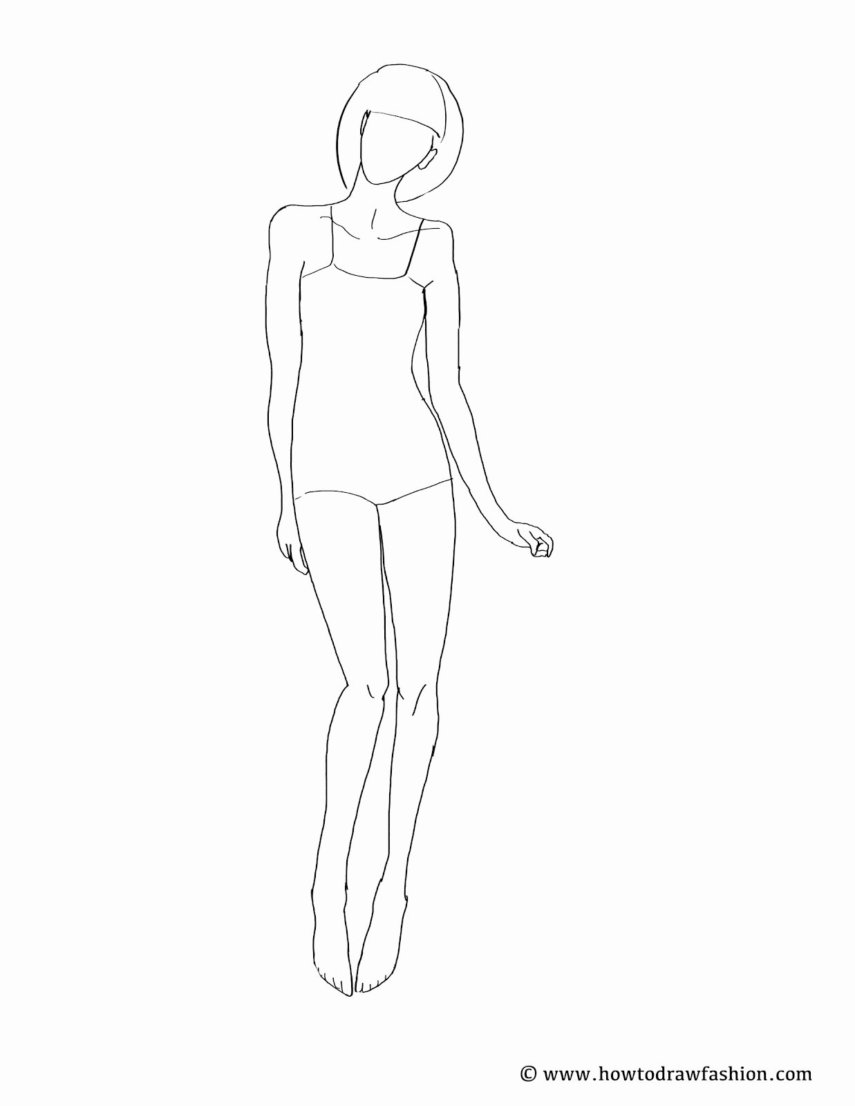 Body Drawing Template Elegant Fashion Body Drawing Step by Sketch Coloring Page