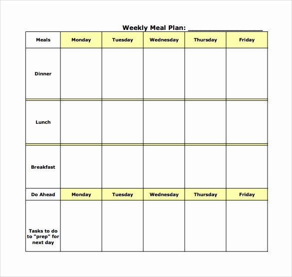 Bodybuilding Meal Plan Template Fresh 18 Meal Planning Templates Pdf Excel Word