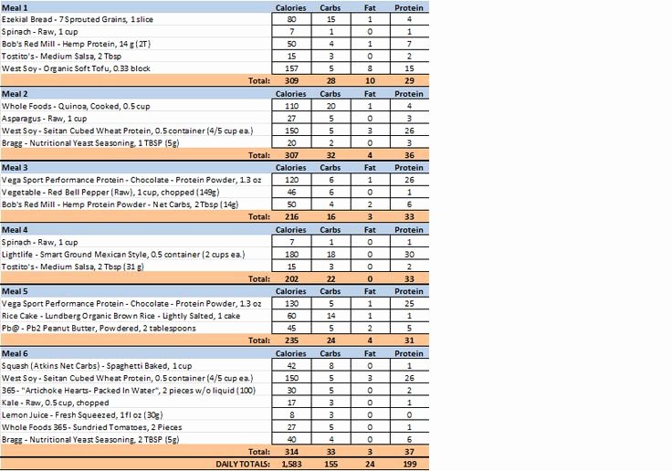 Bodybuilding Meal Plan Template Unique Guidance Food &amp; Fuel for Vegan Figure Petitors