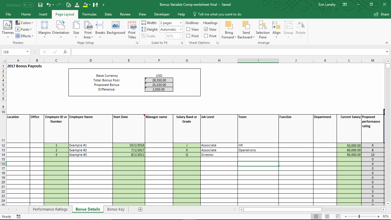 Bonus Plan Template Excel Best Of Variable Pensation Plan Template