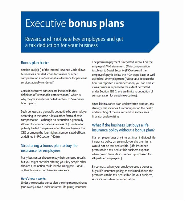 Bonus Plan Template Excel Unique 7 Bonus Plan Templates