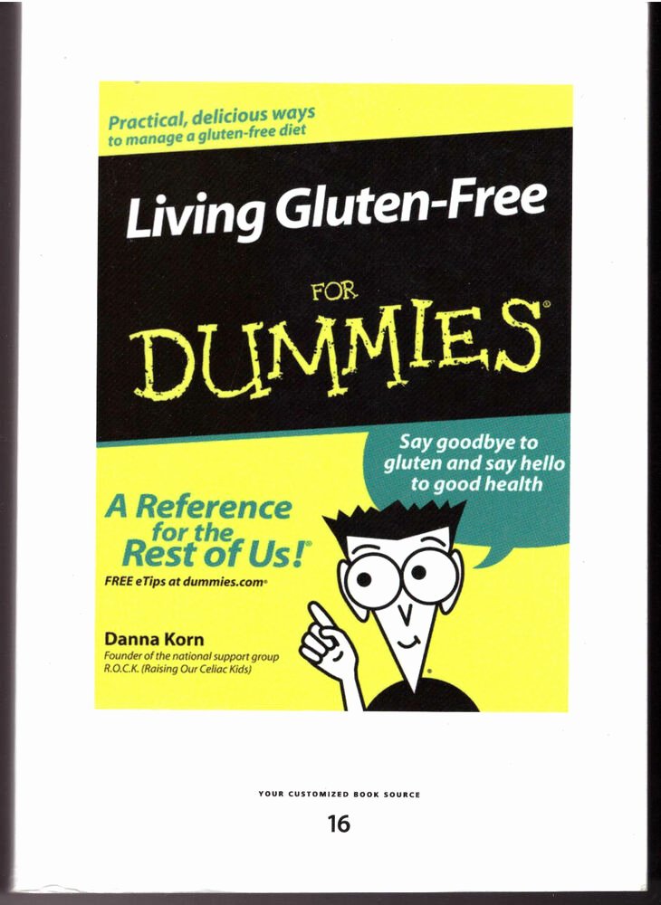 Book for Dummies Template Lovely Donna Korn Living Gluten Free for Dummies Large Print