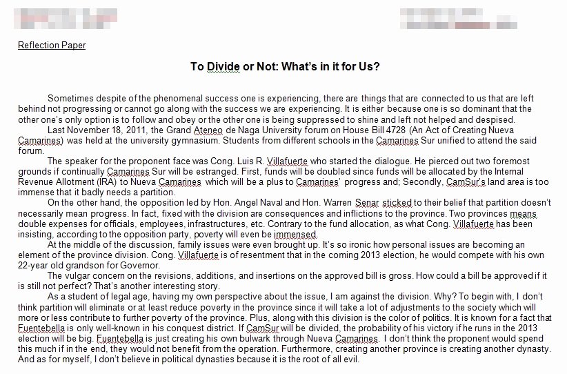 Book Reflection Paper Example Awesome How to Write A Reflection Paper – Paperstime Reflection