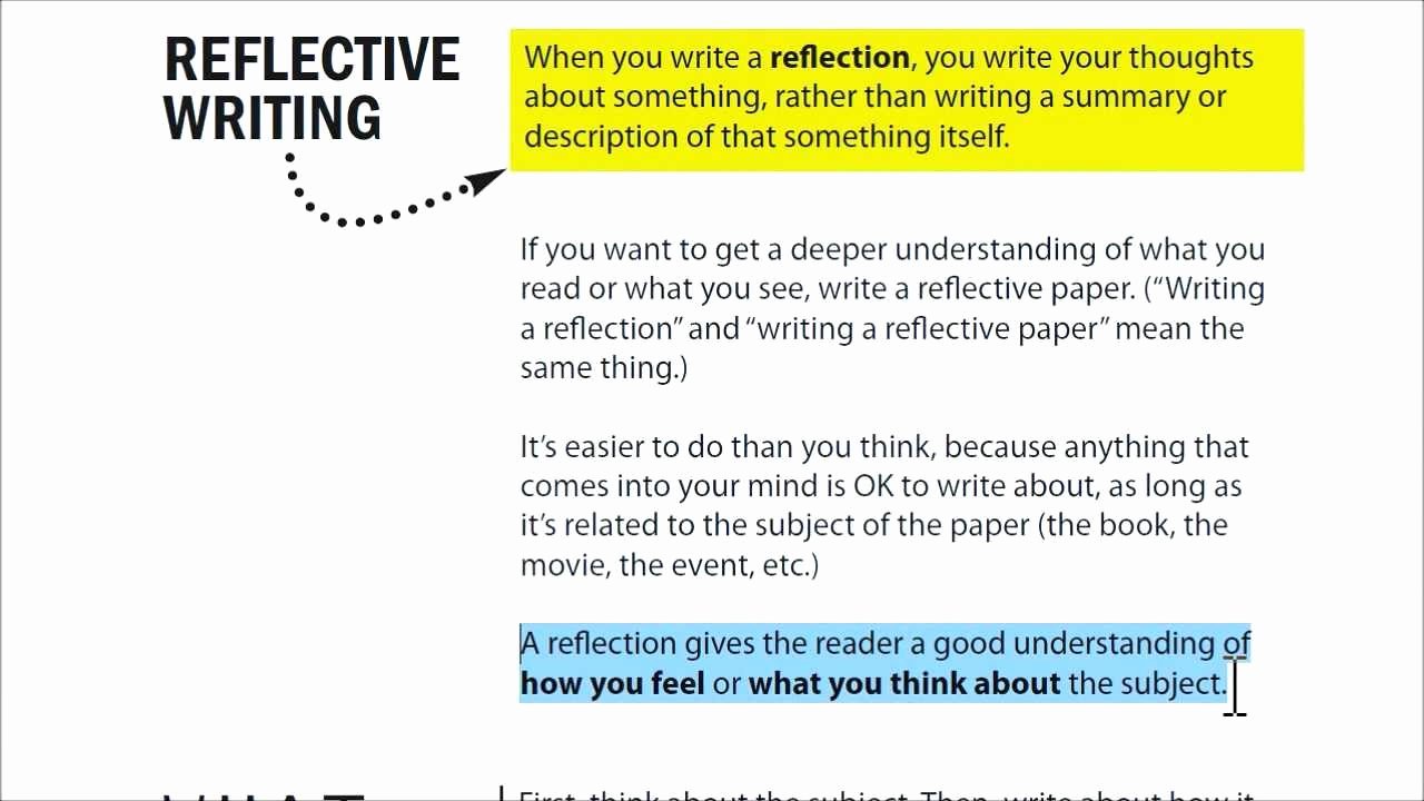 Book Reflection Paper Example Unique Writing A Reflection