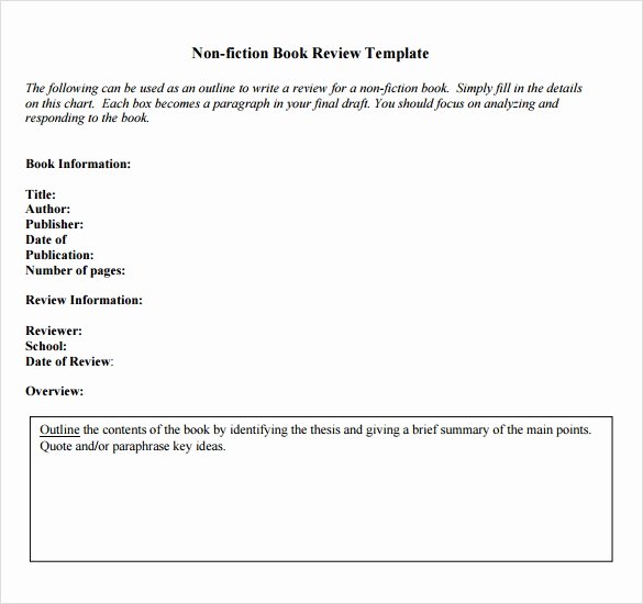 Book Review Template Pdf Best Of Book Review Template 7 Download Documents In Pdf Word