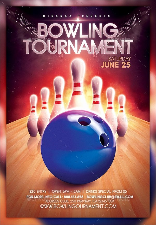 Bowling Flyer Template Free Awesome 24 Bowling Flyer Templates Vector Eps Psd