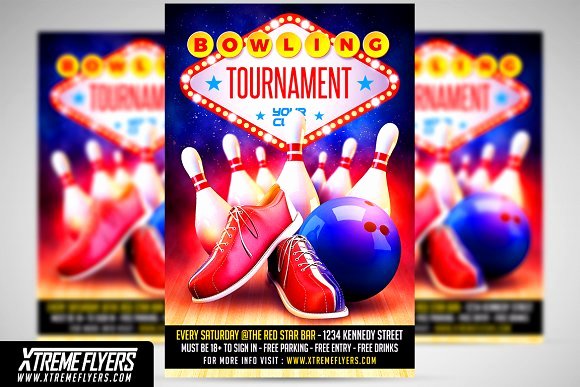 Bowling Flyer Template Free Beautiful Free Kickball tournament Flyer Template Designtube