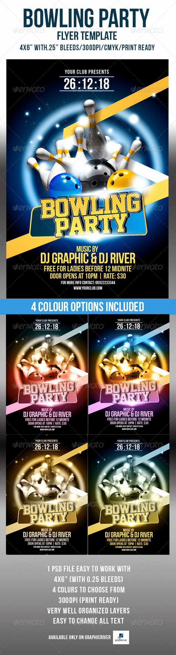 Bowling Flyer Template Free Best Of Bowling Party Flyer Template by Crabsta52