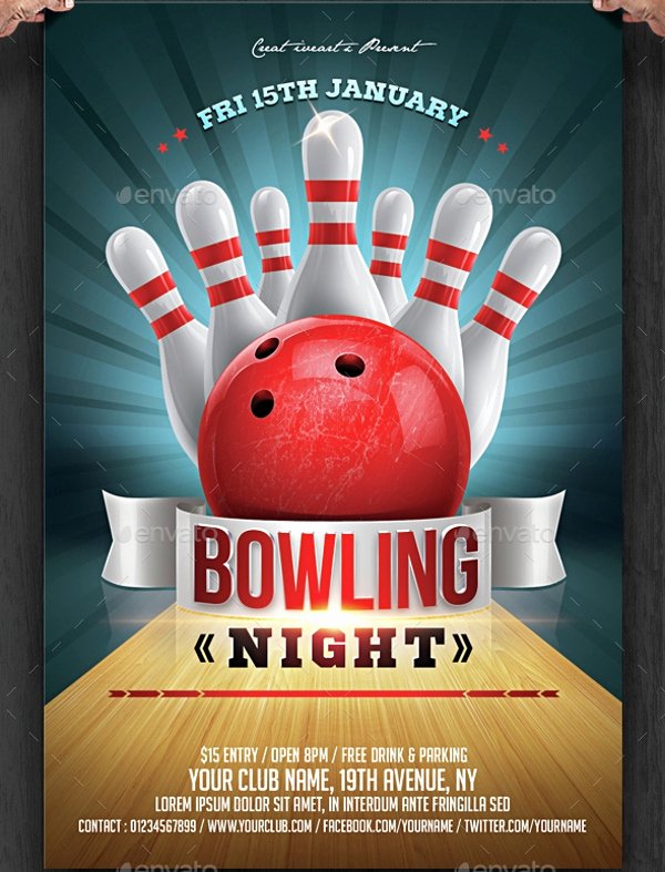 Bowling Flyer Template Free Elegant 23 Bowling Flyer Psd Vector Eps Jpg Download